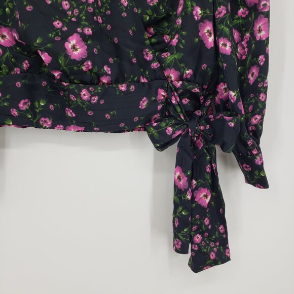 Banana Republic Floral Satin Wrap Top - Picture 9 of 13
